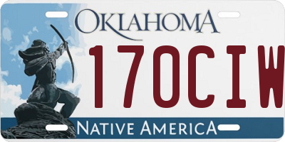 OK license plate 170CIW
