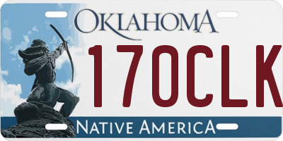 OK license plate 170CLK