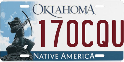 OK license plate 170CQU