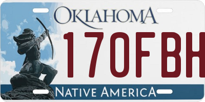 OK license plate 170FBH