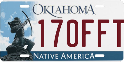 OK license plate 170FFT