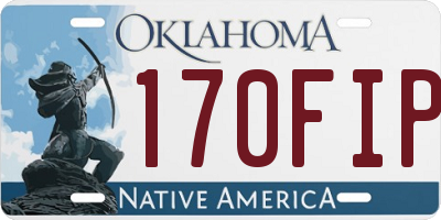 OK license plate 170FIP