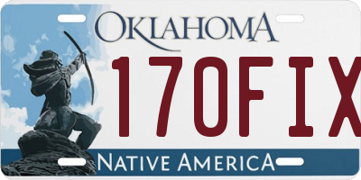 OK license plate 170FIX