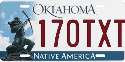 OK license plate 170TXT