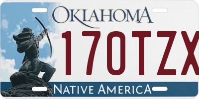 OK license plate 170TZX