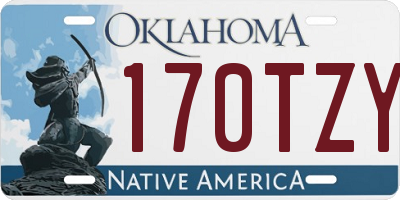 OK license plate 170TZY