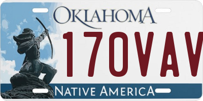 OK license plate 170VAV