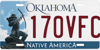 OK license plate 170VFC
