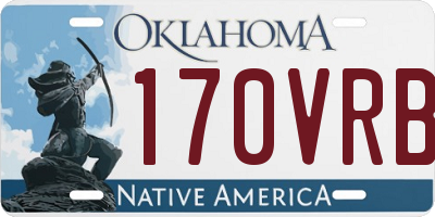 OK license plate 170VRB