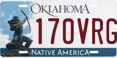 OK license plate 170VRG