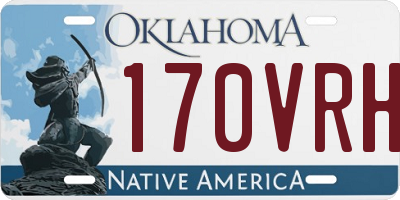 OK license plate 170VRH