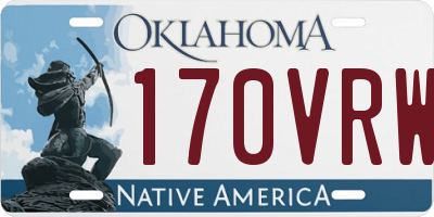 OK license plate 170VRW