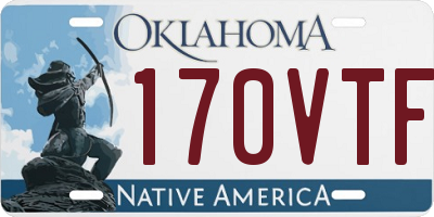 OK license plate 170VTF