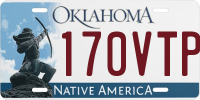OK license plate 170VTP