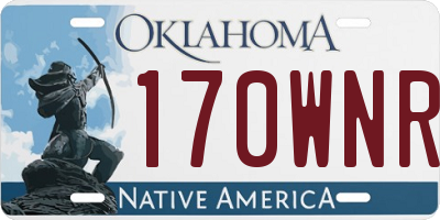 OK license plate 170WNR