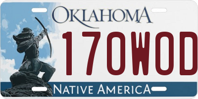 OK license plate 170WOD