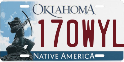 OK license plate 170WYL