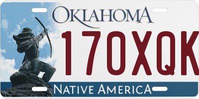 OK license plate 170XQK