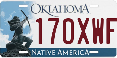 OK license plate 170XWF
