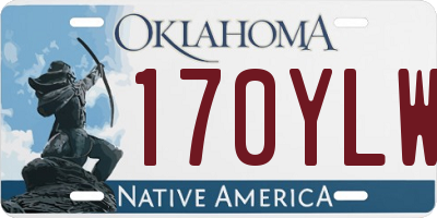 OK license plate 170YLW