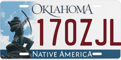 OK license plate 170ZJL