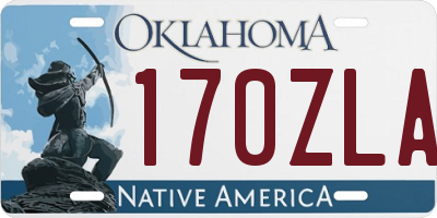 OK license plate 170ZLA