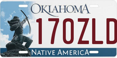 OK license plate 170ZLD