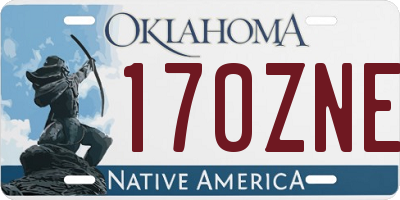 OK license plate 170ZNE