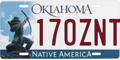 OK license plate 170ZNT