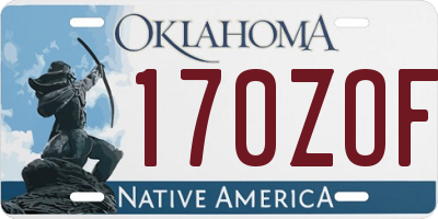 OK license plate 170ZOF