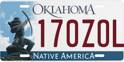 OK license plate 170ZOL