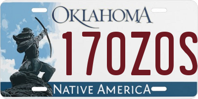 OK license plate 170ZOS