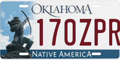 OK license plate 170ZPR