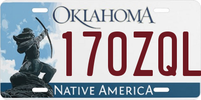 OK license plate 170ZQL