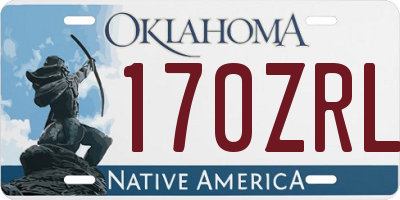 OK license plate 170ZRL