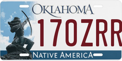 OK license plate 170ZRR