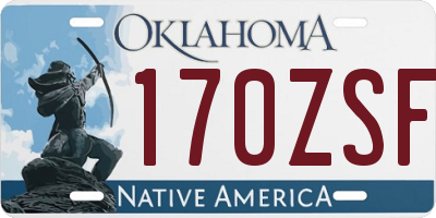 OK license plate 170ZSF