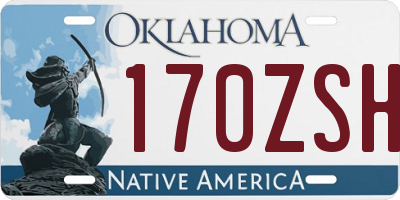 OK license plate 170ZSH