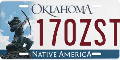 OK license plate 170ZST