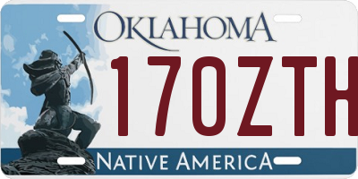 OK license plate 170ZTH