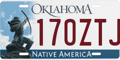 OK license plate 170ZTJ