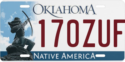 OK license plate 170ZUF