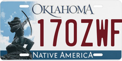 OK license plate 170ZWF
