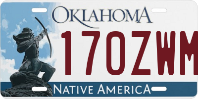 OK license plate 170ZWM