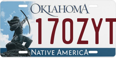 OK license plate 170ZYT