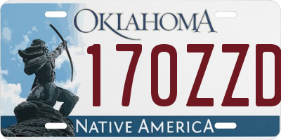 OK license plate 170ZZD