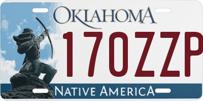 OK license plate 170ZZP
