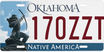 OK license plate 170ZZT