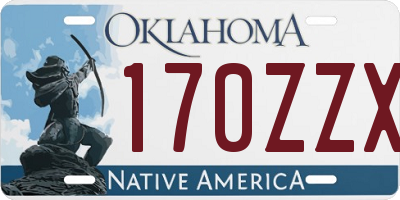 OK license plate 170ZZX