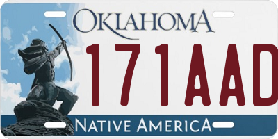 OK license plate 171AAD